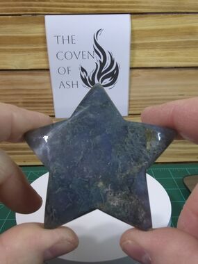 Blue and Green Moss Agate Star